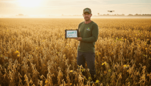 Influenciadores no início da safra utilizando tecnologia no campo.